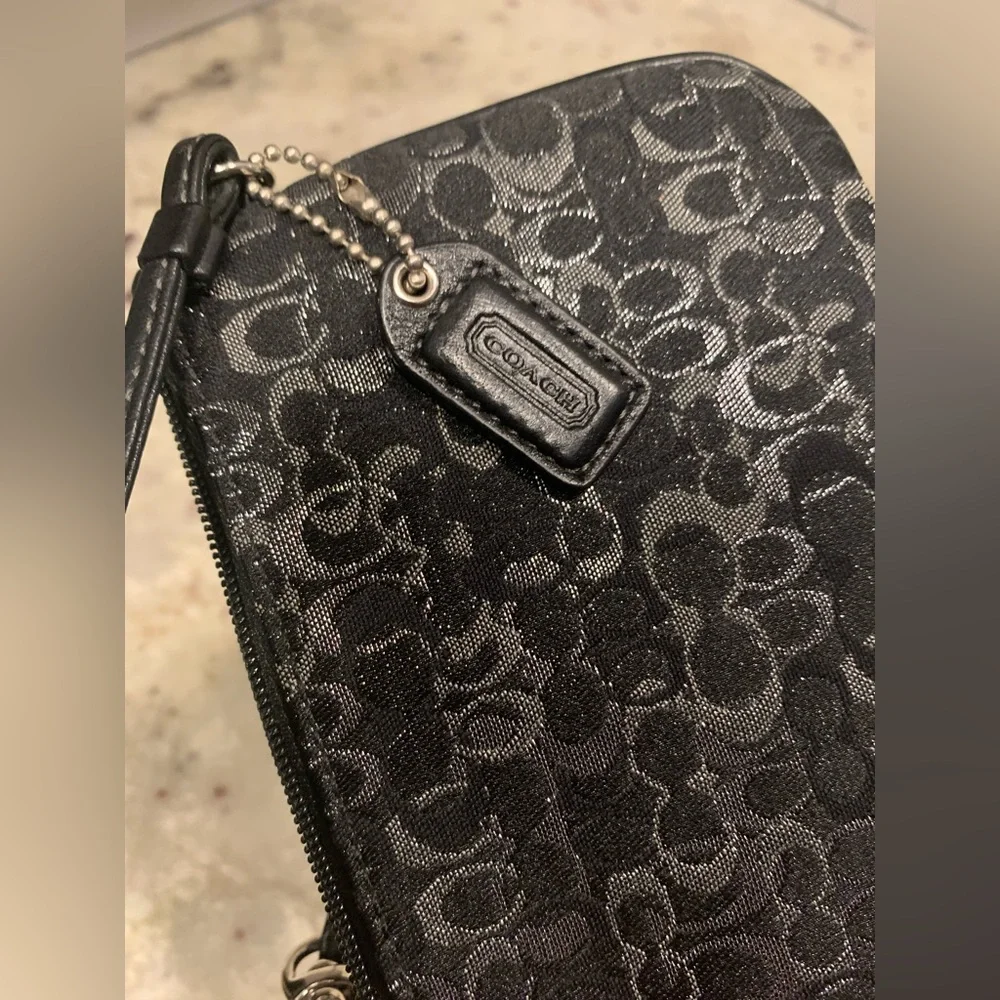 Coach Black and Gray Wristlet